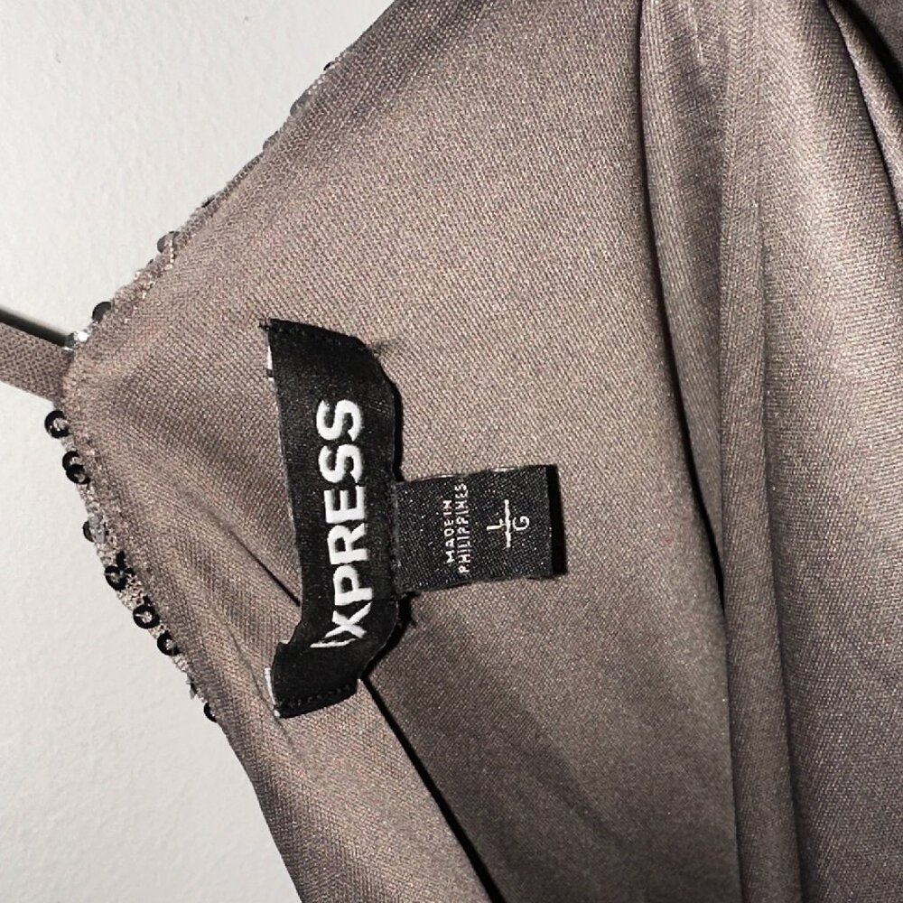 Express Sparkly Sequin Spaghetti Strap Top - image 3